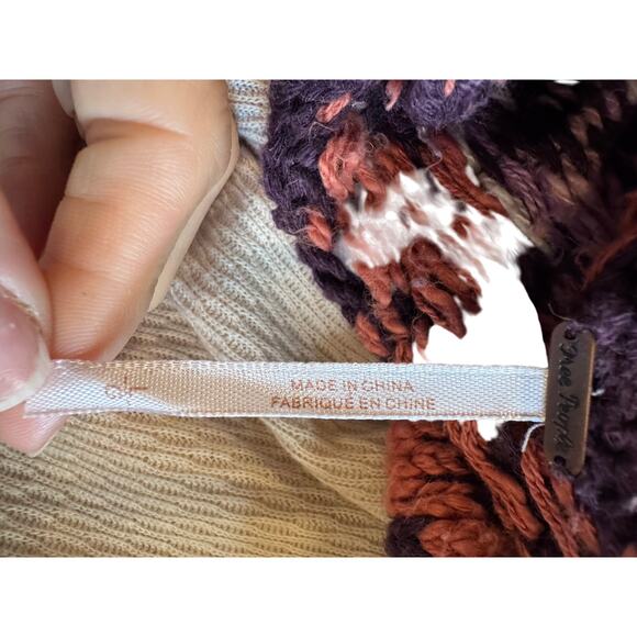 Free People Swit the Small Stuff Thermal Sweater Womens Size Large - Picture 4 of 11